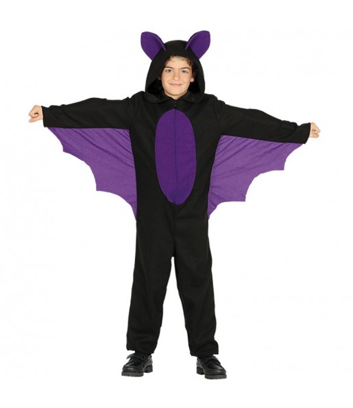 Lila Fledermaus Kinderverkleidung für eine Halloween-Party