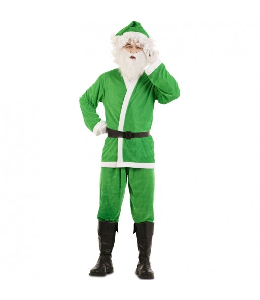 Grüne Weihnachtsmannverkleidung für Erwachsene