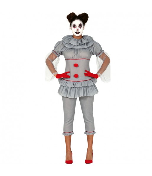 IT Killer Clown Kostüm Frau für Halloween Nacht