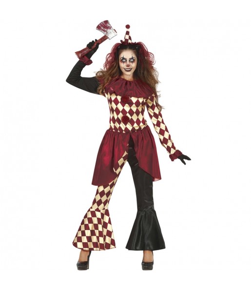 Horror-Clown Kostüm für Damen