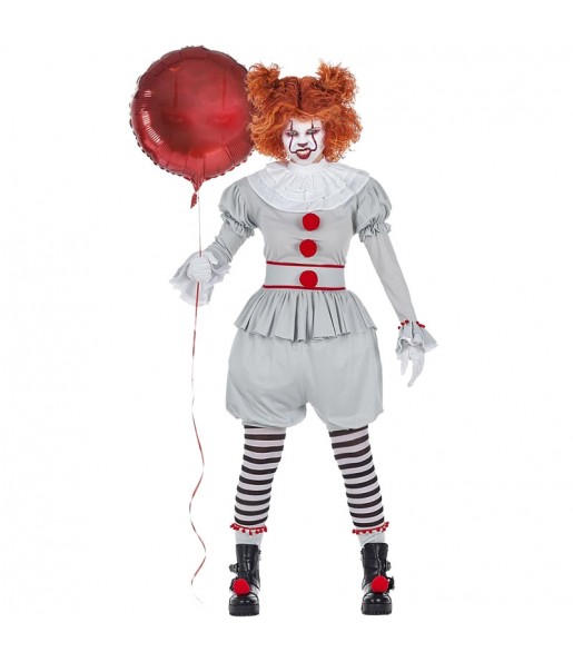 Clown Pennywise Es Kostüm Frau für Halloween Nacht