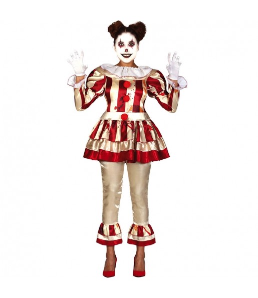 Geistesgestört Clown Kostüm Frau für Halloween Nacht