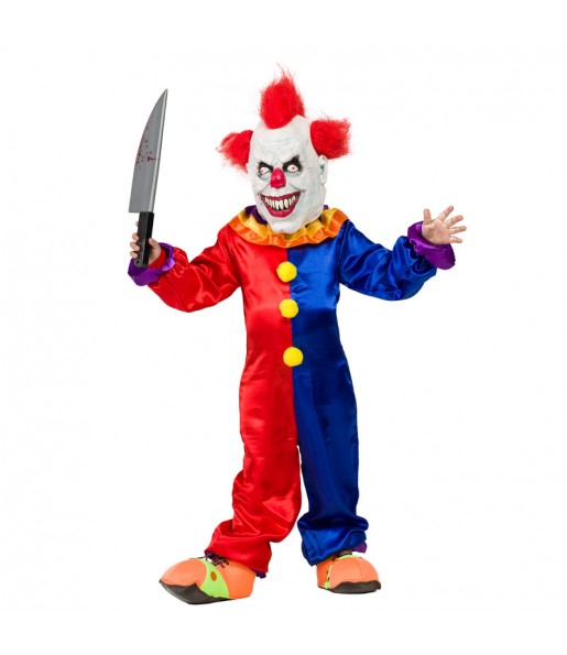 Diabolischer Clown Kinderverkleidung für eine Halloween-Party