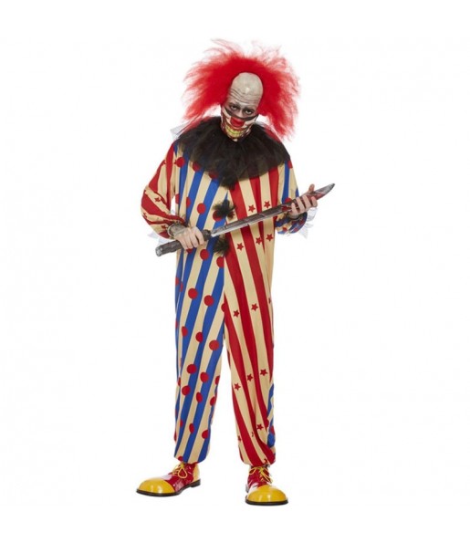 Verkleidung Gruseliges Clown Erwachsene für einen Halloween-Abend