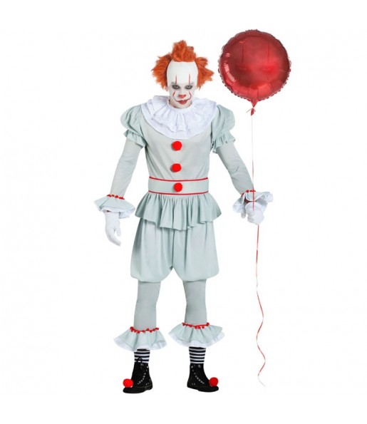 Verkleidung Clown ES Pennywise Erwachsene für einen Halloween-Abend