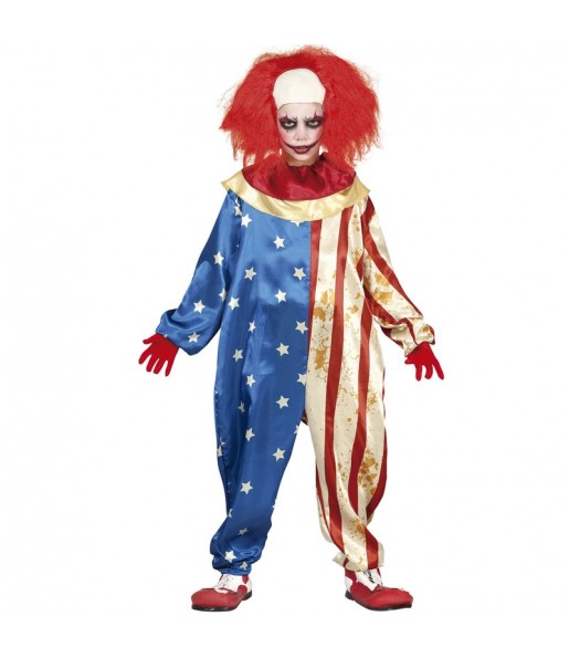 Patriotischer Clown Kostüm für Jungen
