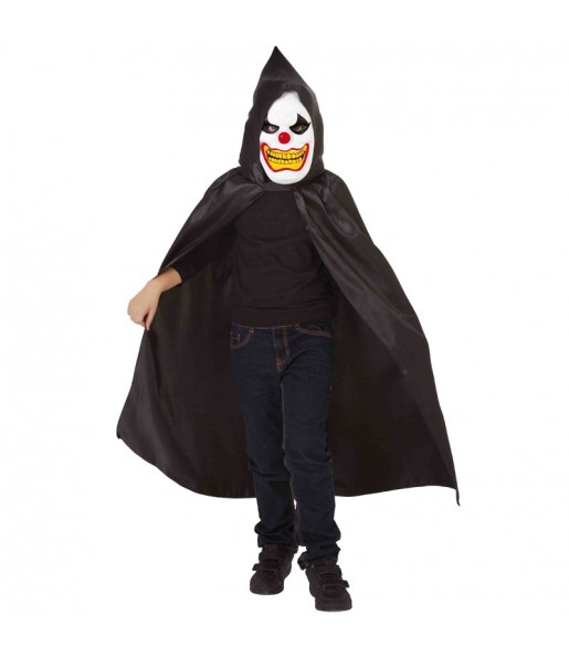 KapuzenGeistesgestört Clown Kinderverkleidung für eine Halloween-Party