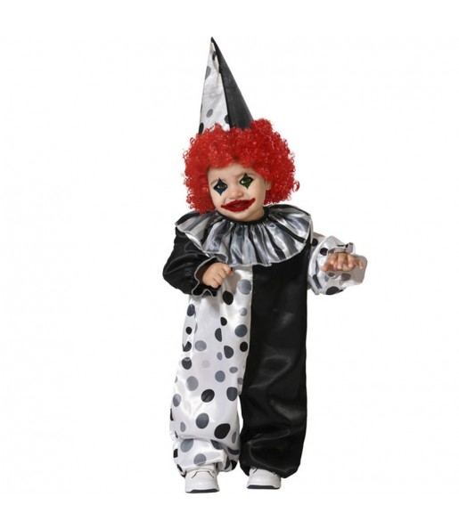 Killer-Pierrot-Clown Kostüm für Babys 