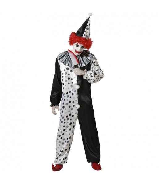 Killer-Pierrot-Clown Kostüm für Herren