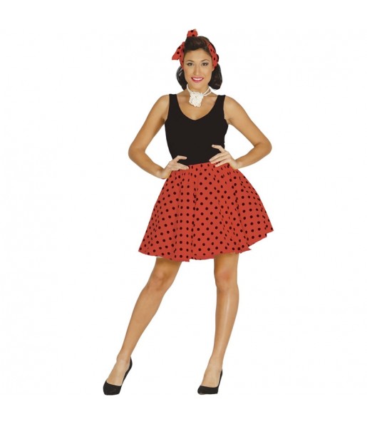 Pin Up 60er Jahre rot Kostüm für Damen