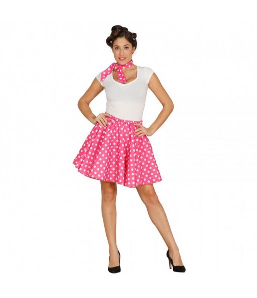 Kostüm Sie sich als Pin-up 60er Jahre RosaKostüm für Damen-Frau für Spaß und Vergnügungen