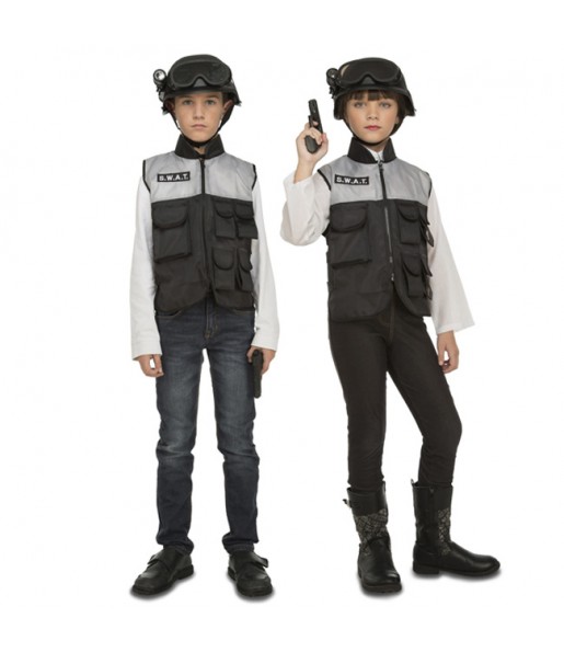 Swat-Polizei mit Zubehör Kinderverkleidung, die sie am meisten mögen