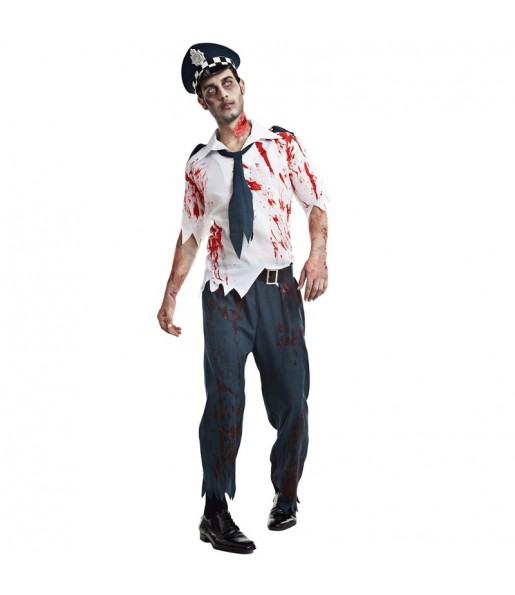 Verkleidung Zombie Polizist Erwachsene für einen Halloween-Abend