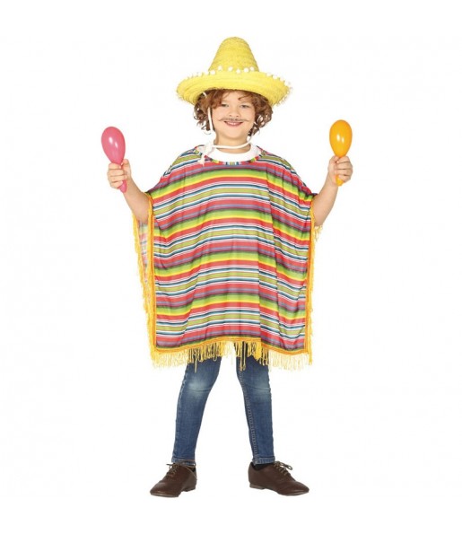 Mexikanischer Poncho Kinderverkleidung, die sie am meisten mögen