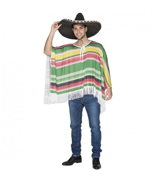 Mexikanischer Poncho Kostüm für Herren