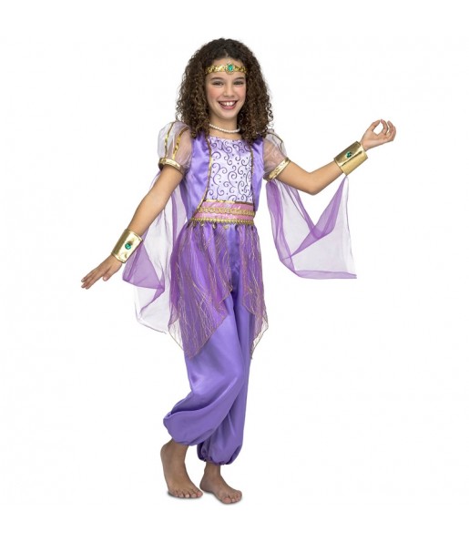 Lila arabische Prinzessin Mädchenverkleidung, die sie am meisten mögen