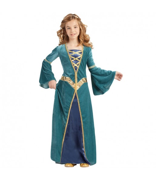 Grüne mittelalterliche Prinzessin Mädchenverkleidung, die sie am meisten mögen