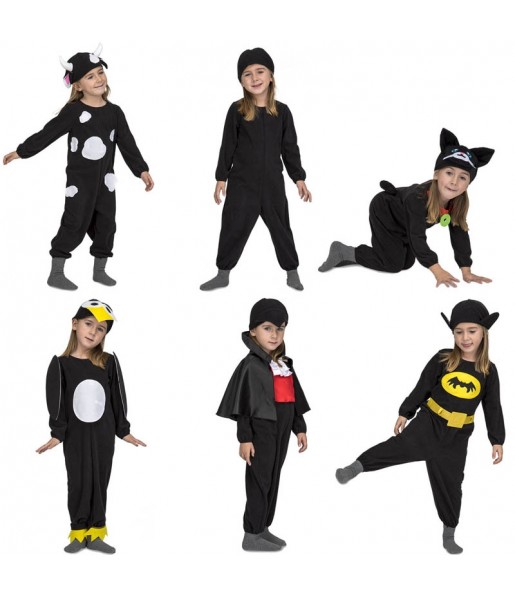 Schwarz Quick n Fun Kinderverkleidung für eine Halloween-Party