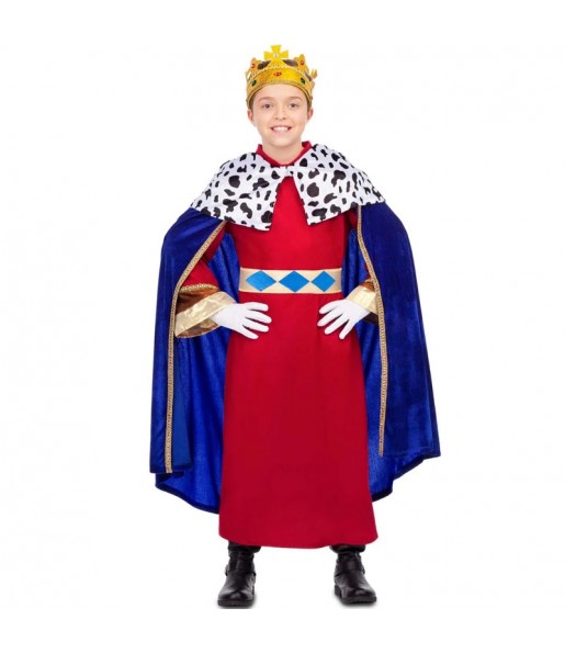 Weiser Zauberer König mit blauem Umhang Kostüme für Kinder