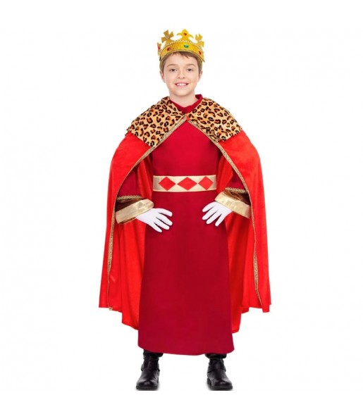 Weiser Zauberer König Kostüme mit rotem Umhang für Kinder