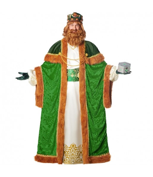 Heiliger König Gaspar grün Kostüm für Herren