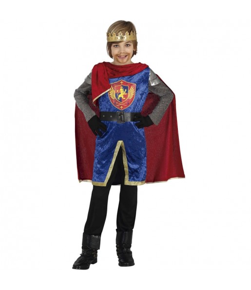 Mittelalterlicher König Blau Kostüm für Jungen