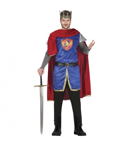 Roter mittelalterlicher König Kostüm für Herren