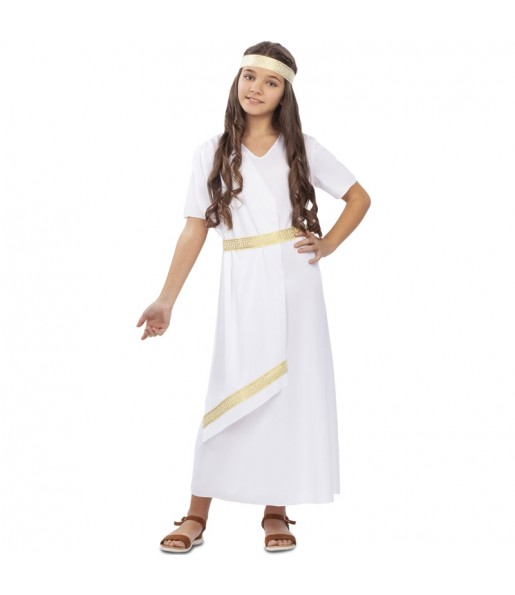 Weiße Römerin Mädchenverkleidung, die sie am meisten mögen
