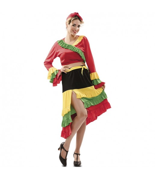 Kostüm Sie sich als Rumbatänzerin von Farben Kostüm für Damen-Frau für Spaß und Vergnügungen
