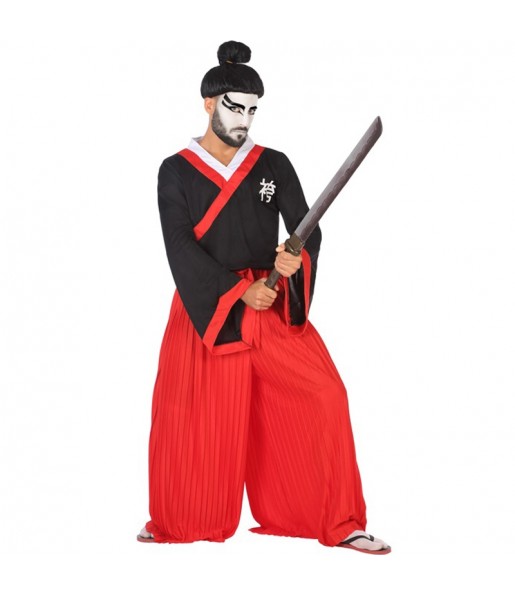 Samurai Erwachseneverkleidung für einen Faschingsabend