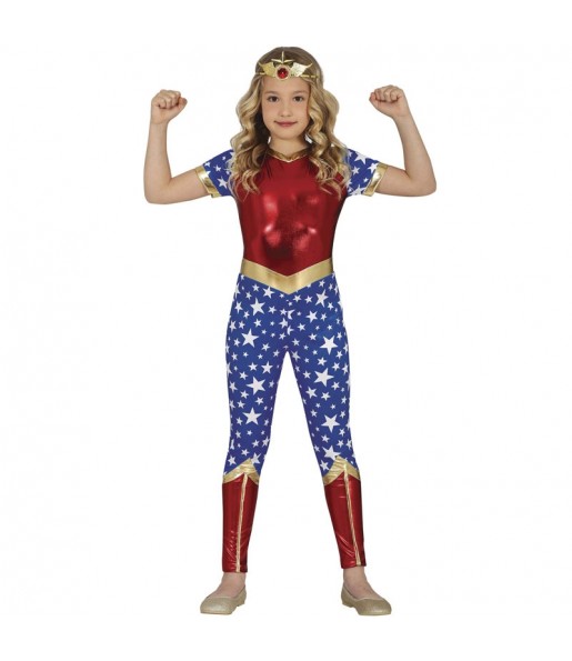 Superheldin Wonder Woman Kostüm für Mädchen