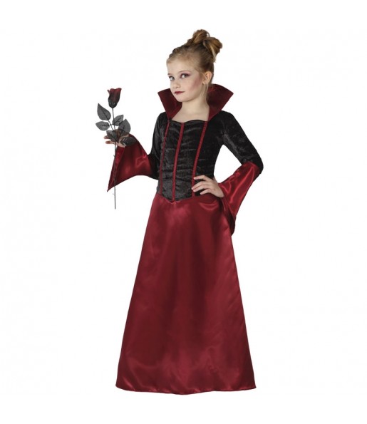 Burgunder Vampirin Kostüm für Mädchen