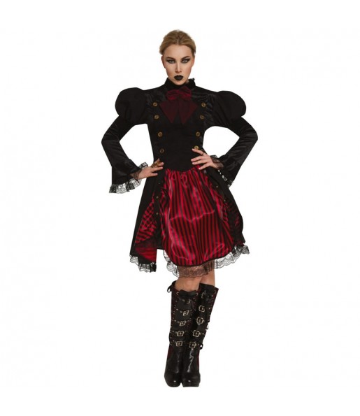 Steampunk Vampiress Kostüm Frau für Halloween Nacht