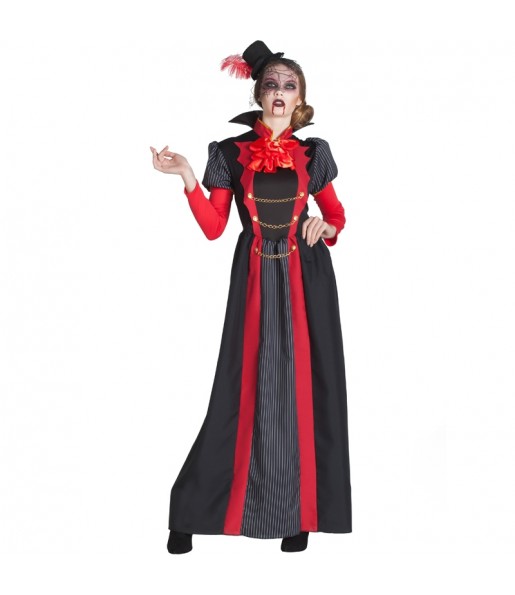 Viktorianische Vampirin Kostüm Frau für Halloween Nacht