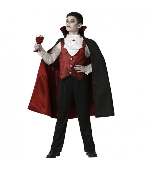 Vampir-Burgunder Kostüm für Jungen