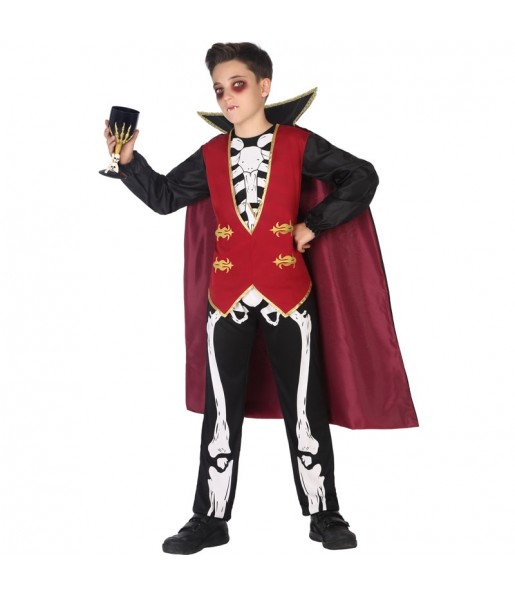 Vampir Skelett Kinderverkleidung für eine Halloween-Party