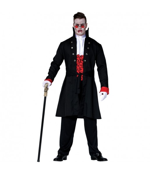 Verkleidung Dunkler Vampir Erwachsene für einen Halloween-Abend