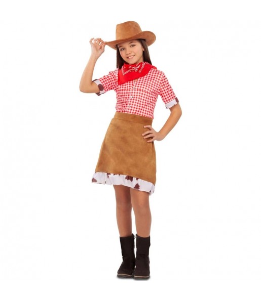 Amerikanischer Cowgirl Mädchenverkleidung, die sie am meisten mögen