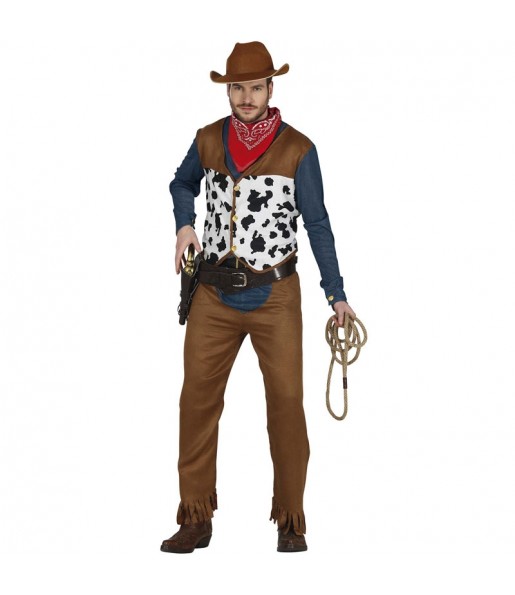 Cowboy mit Kuhmuster Kostüm für Herren