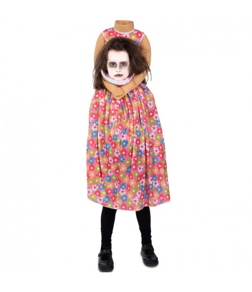 Kopfloser Zombie Kostüm für Mädchen
