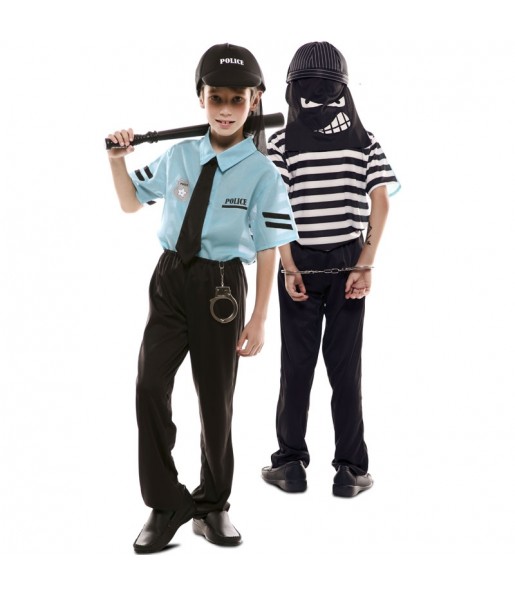 Polizei und Dieb Doppelkostüm Kinderverkleidung, die sie am meisten mögen
