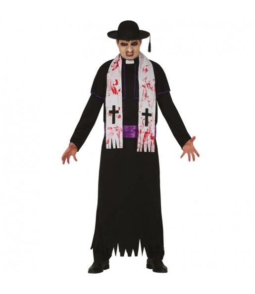 Verkleidung Pater Karras der Exorzist Erwachsene für einen Halloween-Abend