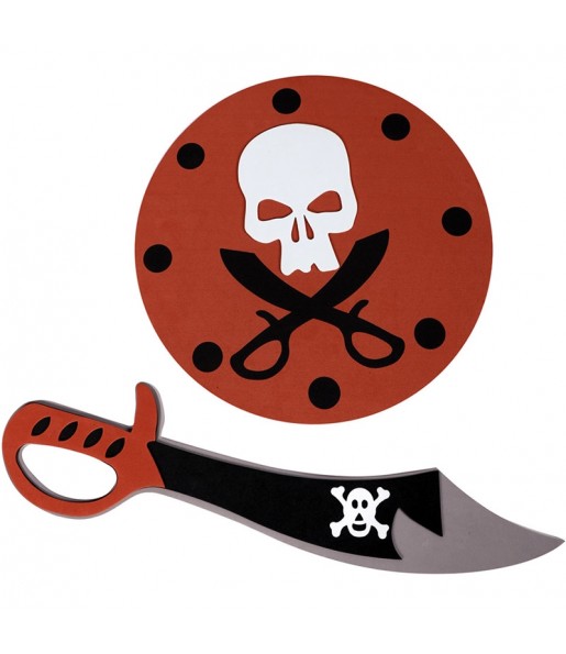 Piratenschwert und Schild aus Evagummi für Kinder