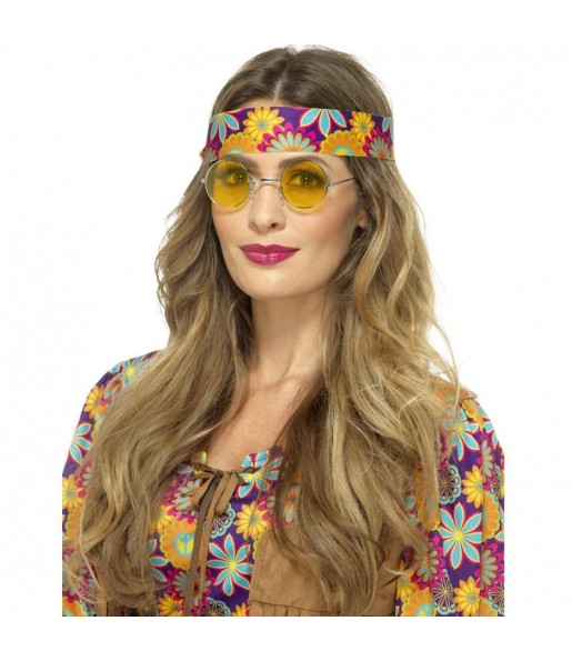 Gelbe Hippie-Brille