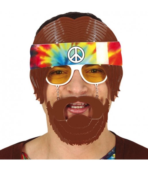 Hippie-Brille mit Bart