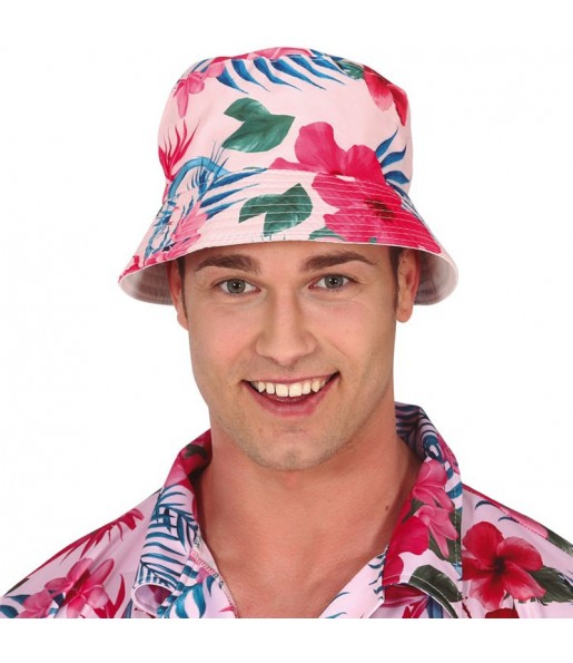 Hawaii-Hut mit Flamingos um Ihr Kostüm zu vervollständigen