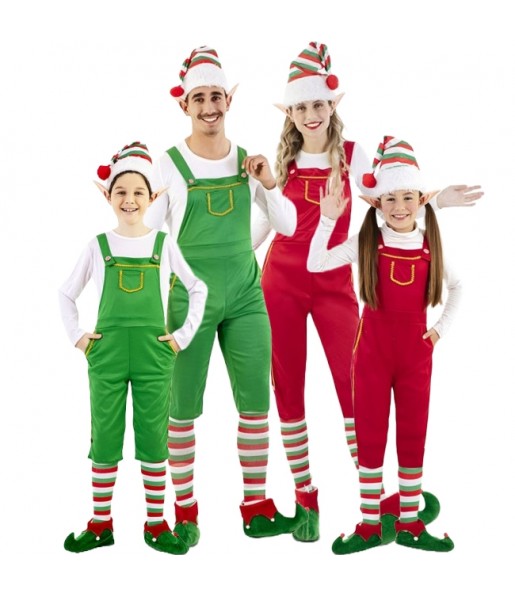 Weihnachtsmann-Elfen Kostüme für Gruppen und Familien