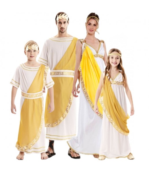 Römische Kaiser in goldener Farbe Kostüme für Gruppen und Familien