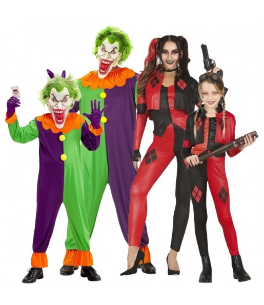 Joker Bösewichte Kostüme für Gruppen und Familien