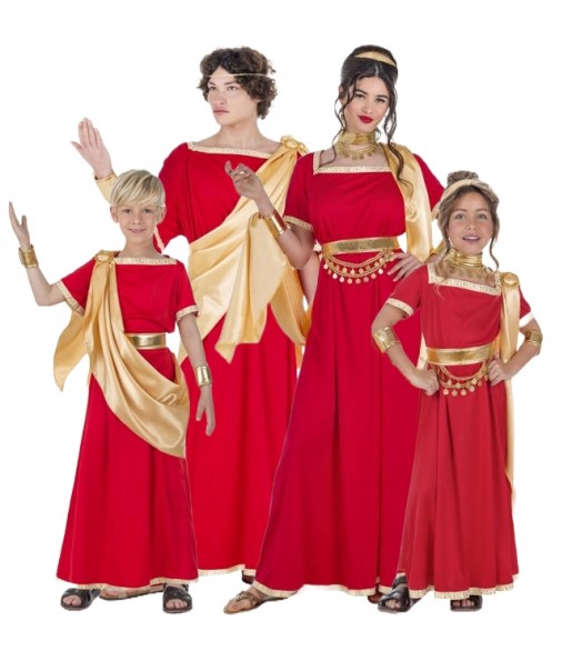 Römer in Rot und Gold Kostüme für Gruppen und Familien
